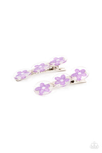 Pamper Me in Posies - Purple and Silver Hair Clips- Paparazzi Accessories