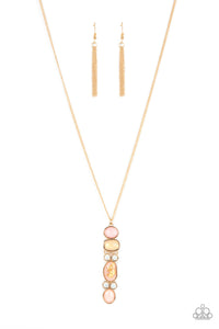 Totem Treasure - Pink and Gold Necklace- Paparazzi Accessories