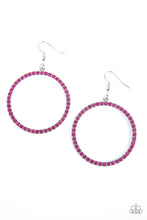 Load image into Gallery viewer, Head-Turning Halo - Pink and Silver Earrings- Paparazzi Accessories