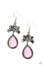 Load image into Gallery viewer, Brightly Blooming - Pink and Silver Earrings- Paparazzi Accessories