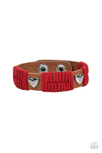 Lusting for Wanderlust - Red and Silver Wrap- Paparazzi Accessories