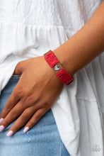 Load image into Gallery viewer, Lusting for Wanderlust - Red and Silver Wrap- Paparazzi Accessories