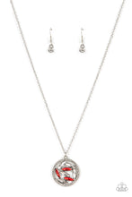 Load image into Gallery viewer, Head-Spinning Sparkle - Red and Silver Necklace- Paparazzi Accessories