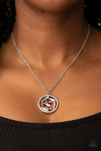 Load image into Gallery viewer, Head-Spinning Sparkle - Red and Silver Necklace- Paparazzi Accessories