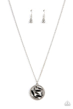 Load image into Gallery viewer, Head-Spinning Sparkle - Black and Silver Necklace- Paparazzi Accessories