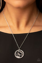 Load image into Gallery viewer, Head-Spinning Sparkle - Black and Silver Necklace- Paparazzi Accessories