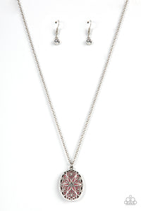 Venice Vacation - Pink and Silver Necklace- Paparazzi Accessories