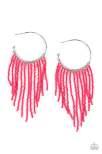 Saguaro Breeze - Pink and Silver Earrings- Paparazzi Accessories