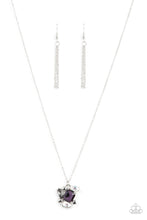 Load image into Gallery viewer, Prismatic Projection - Purple and Silver Necklace- Paparazzi Accessories
