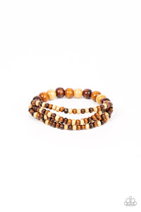 Oceania Oasis - Brown Bracelet- Paparazzi Accessories