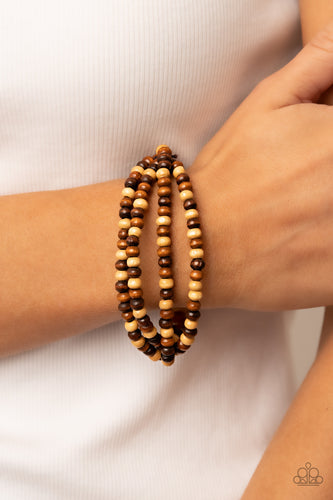 Oceania Oasis - Brown Bracelet- Paparazzi Accessories