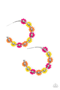 Growth Spurt - Multicolored Silver Earrings- Paparazzi Accessories