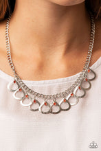 Load image into Gallery viewer, TEAR-rifically Twinkling - Orange and Silver Necklace- Paparazzi Accessories