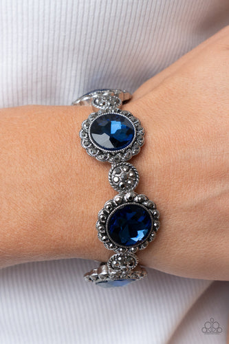 Palace Property - Blue and Silver Bracelet- Paparazzi Accessories
