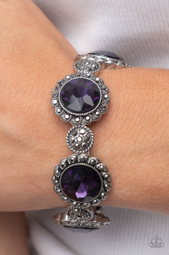 Palace Property - Purple  and Silver Bracelet- Paparazzi Accessories