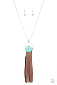 Winslow Wanderer - Blue and Brown Necklace- Paparazzi Accessories