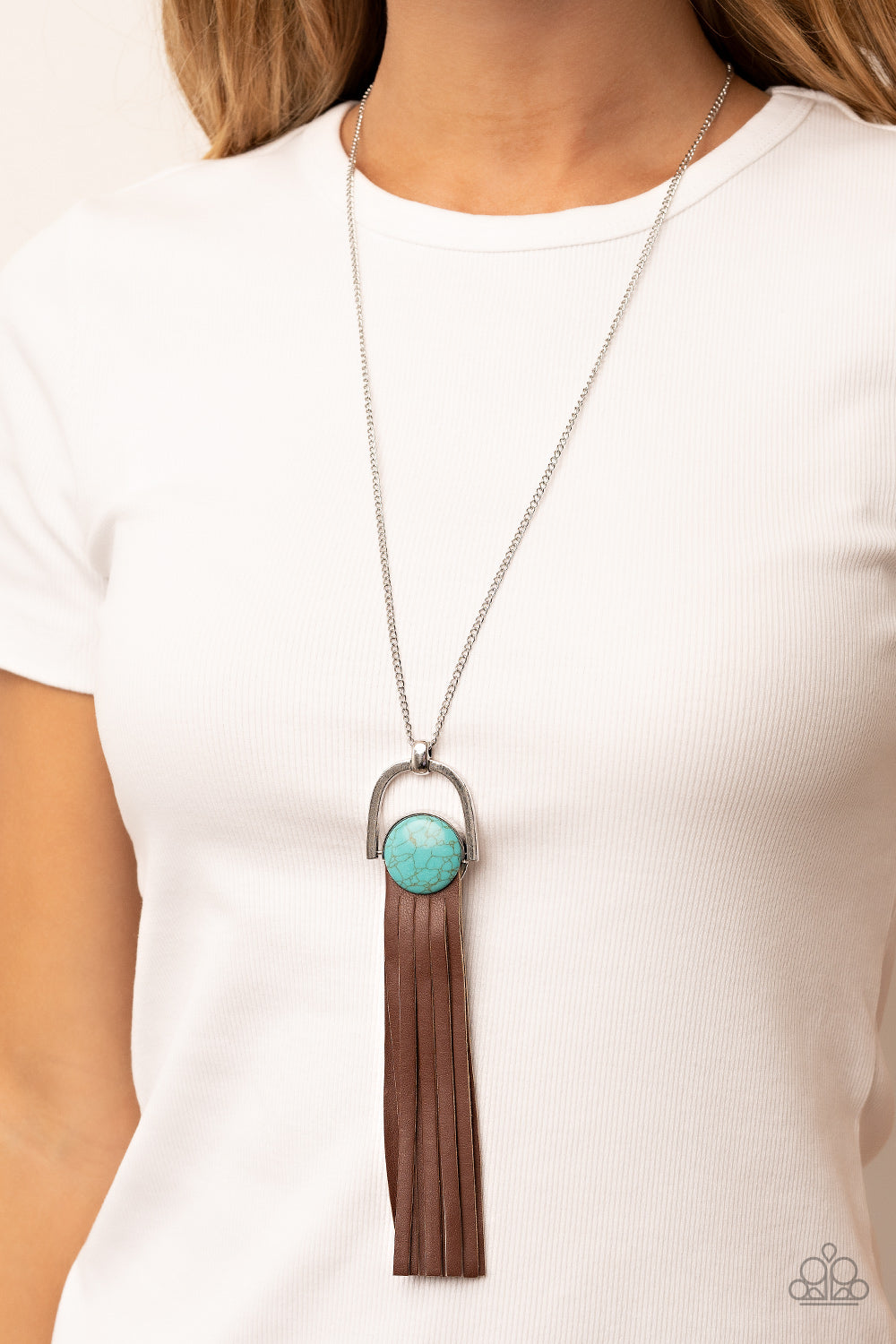 Winslow Wanderer - Blue and Brown Necklace- Paparazzi Accessories
