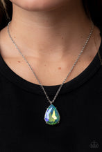 Load image into Gallery viewer, Illustrious Icon - Green and Silver Necklace- Paparazzi Accessories