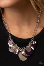 Load image into Gallery viewer, Oceanic Opera - Purple and Silver Necklace- Paparazzi Accessories