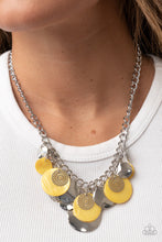 Load image into Gallery viewer, Oceanic Opera - Yellow and Silver Necklace- Paparazzi Accessories