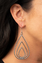 Load image into Gallery viewer, Tastefully Twisty - Silver Earrings- Paparazzi Accessories