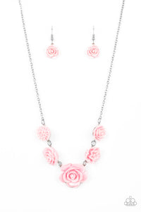 PRIMROSE and Pretty - Pink and Silver Necklace- Paparazzi Accessories