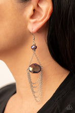 Load image into Gallery viewer, Ethereally Extravagant - Purple and Silver Earrings- Paparazzi Accessories