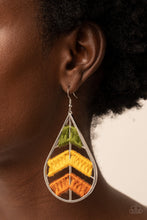 Load image into Gallery viewer, Nice Threads - Multicolored Silver Earrings- Paparazzi Accessories