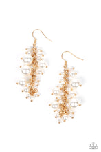 Load image into Gallery viewer, The Rumors are True - White and Gold Earrings- Paparazzi Accessories