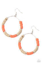 Load image into Gallery viewer, Skillfully Stacked - Orange and Brown Earrings- Paparazzi Accessories