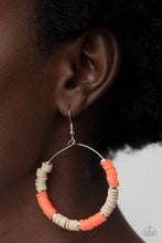 Load image into Gallery viewer, Skillfully Stacked - Orange and Brown Earrings- Paparazzi Accessories