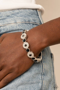 Crowns Only Club - Black and Silver Bracelet- Paparazzi Accessories