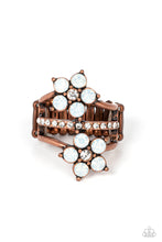 Load image into Gallery viewer, Precious Petals - White and Copper Ring- Paparazzi Accessories