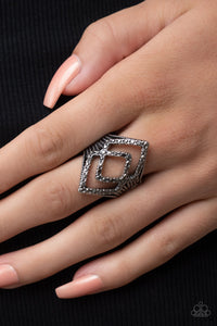 Diamond Duet - Silver Ring- Paparazzi Accessories