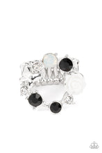 Load image into Gallery viewer, Butterfly Bustle - Black and Silver Ring- Paparazzi Accessories