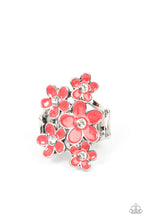 Load image into Gallery viewer, Boastful Blooms - Red and Silver Ring- Paparazzi Accessories