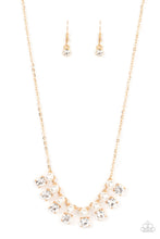 Load image into Gallery viewer, Dashingly Duchess - White and Gold Necklace- Paparazzi Accessories