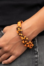 Load image into Gallery viewer, Oceania Oasis - Orange and Brown Bracelet- Paparazzi Accessories