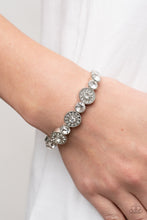 Load image into Gallery viewer, Crowns Only Club - White and Silver Bracelet- Paparazzi Accessories