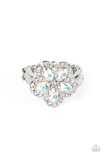 Load image into Gallery viewer, Efflorescent Envy - White and Silver Ring- Paparazzi Accessories