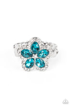 Load image into Gallery viewer, Efflorescent Envy - Blue and Silver Ring- Paparazzi Accessories