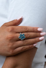 Load image into Gallery viewer, Efflorescent Envy - Blue and Silver Ring- Paparazzi Accessories