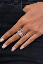 Load image into Gallery viewer, Sizzling Sultry - Pink and Silver Ring- Paparazzi Accessories