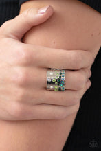 Load image into Gallery viewer, Sizzling Sultry - Green and Silver Ring- Paparazzi Accessories