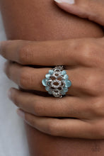 Load image into Gallery viewer, Eden Equinox - Blue and Silver Ring- Paparazzi Accessories