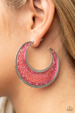 Load image into Gallery viewer, Charismatically Curvy - Pink and Silver Earrings- Paparazzi Accessories
