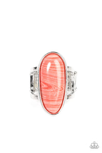 Eco Expression - Pink and Silver Ring- Paparazzi Accessories