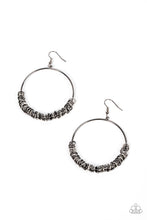 Load image into Gallery viewer, Retro Ringleader - Gunmetal and Silver Earrings- Paparazzi Accessories