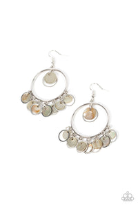 Cabana Charm - Silver Earrings- Paparazzi Accessories