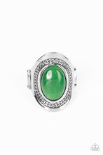 Load image into Gallery viewer, Rockable Refinement - Green and Silver Ring- Paparazzi Accessories